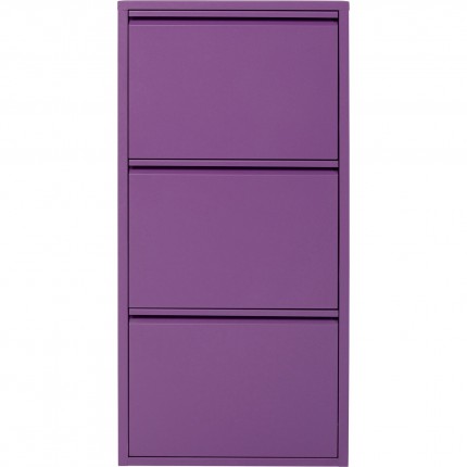 Shoe Container Caruso purple 3 drawers Kare Design