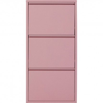 Schoenenkast Caruso roze 3 laden Kare Design