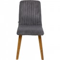 Chaise Lara Cord côtelée grise Kare Design