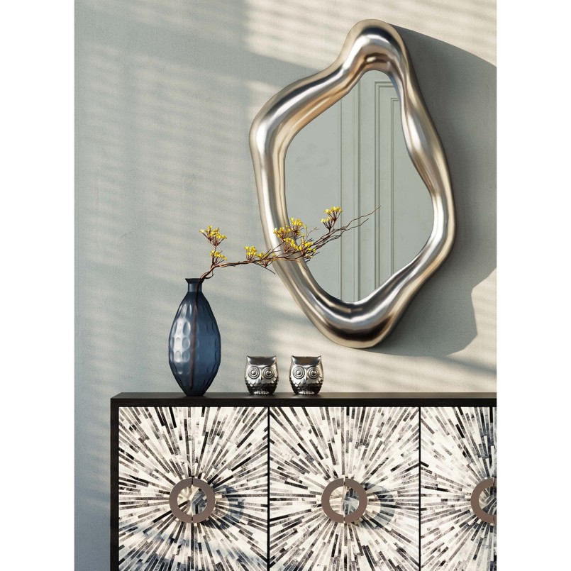 Miroir Hologram argenté 117x68cm Kare Design