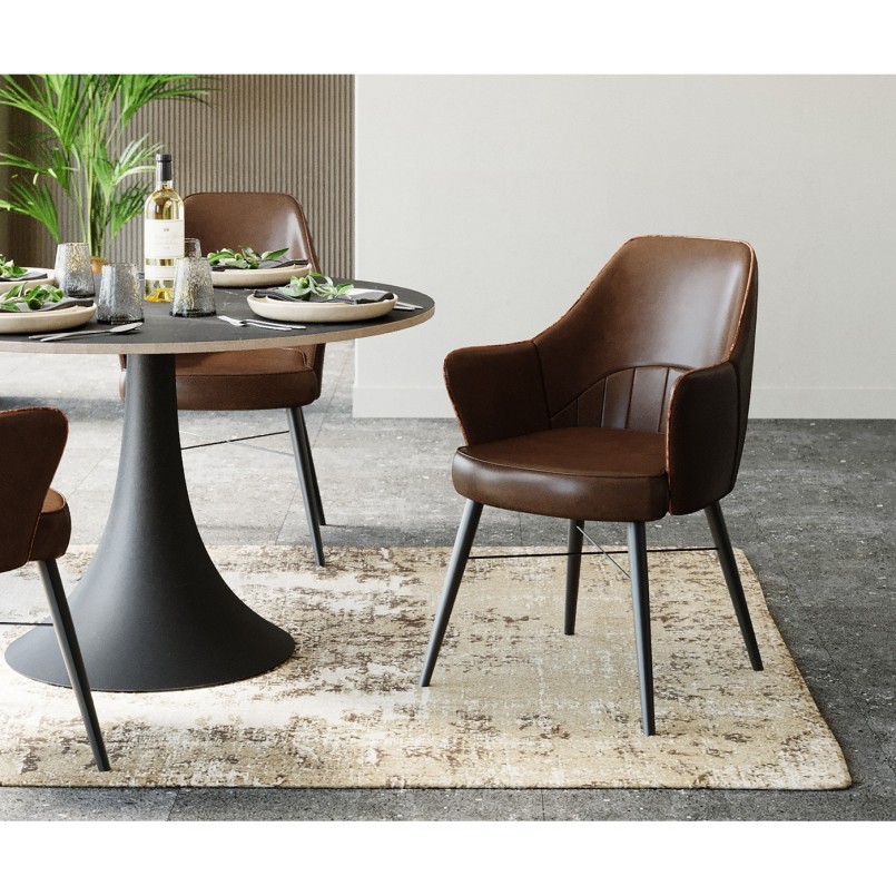 Table Grande Possibilita noir Ø120cm