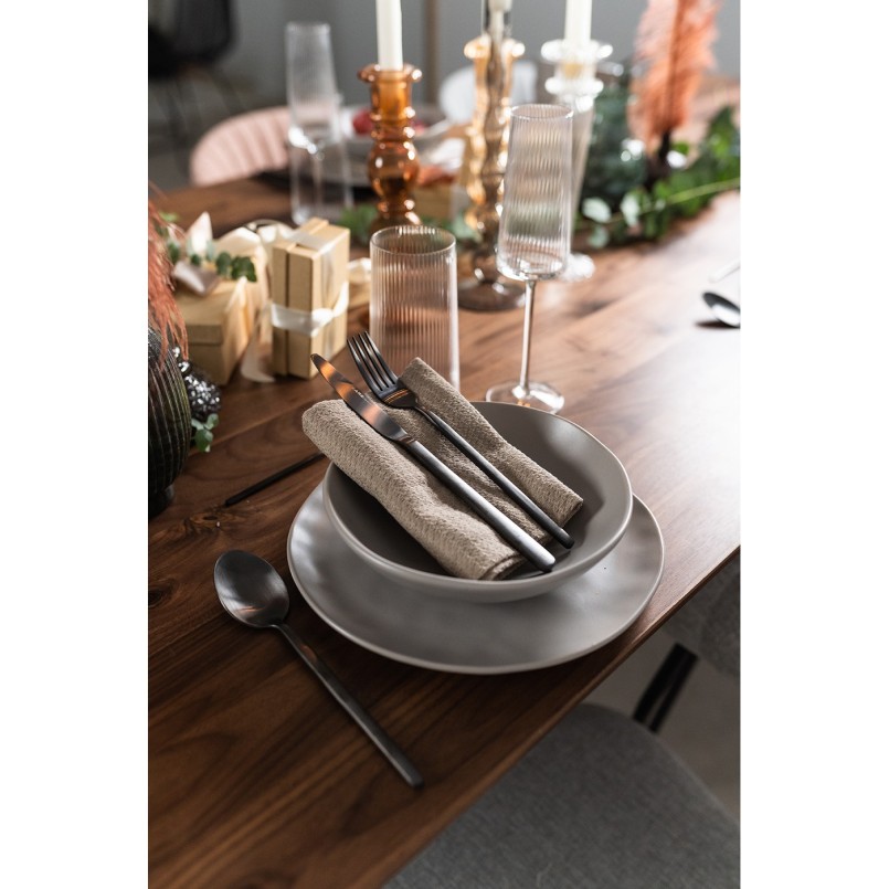 Couverts Gloria noir (16-pcs)