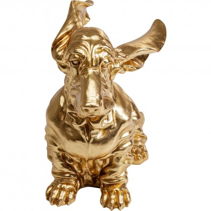 Deco basset hound gold Kare Design
