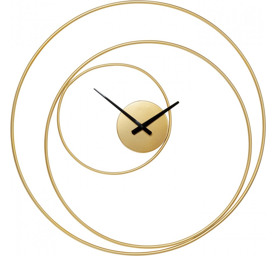 Samenstelling Mooi markeerstift Gouden wandklok met cirkels - Cirkelvormig - Kare Design
