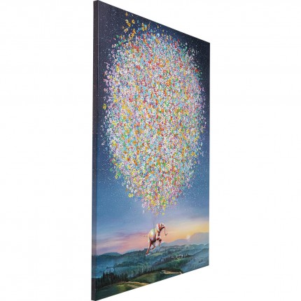 Canvas Picture Flying Elephant At Night 120x160cm Kare Design