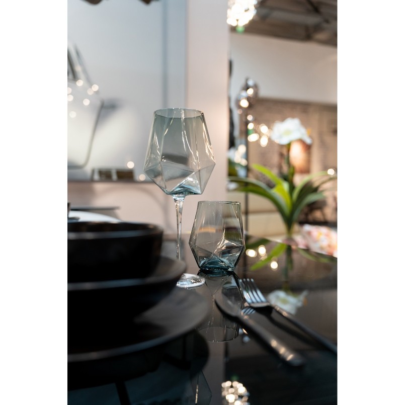 Verres à eau Diamond fumé set de 6 Kare Design