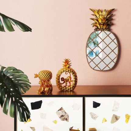 Wanddecoratie spiegel ananas 50cm Kare Design
