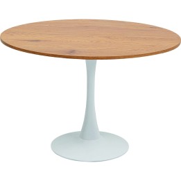 Table Schickeria look chêne blanc Ø110cm