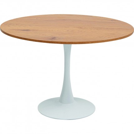 Eettafel Schickeria Ø110cm eik en wit Kare Design