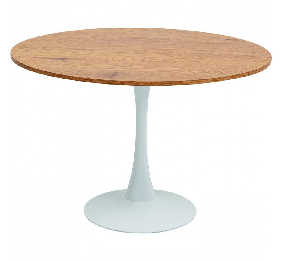 Eettafel Schickeria Ø110cm eik en wit Kare Design
