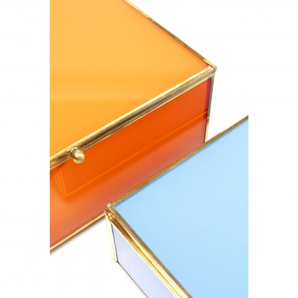 Opberger Neomi oranje blauw (2/Set) Kare Design