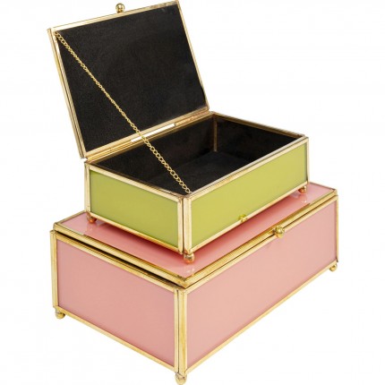 Box Neomi green pink (2/Set) Kare Design