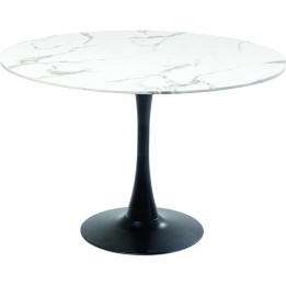 Table Schickeria  marbre blanc-noir Ø110cm