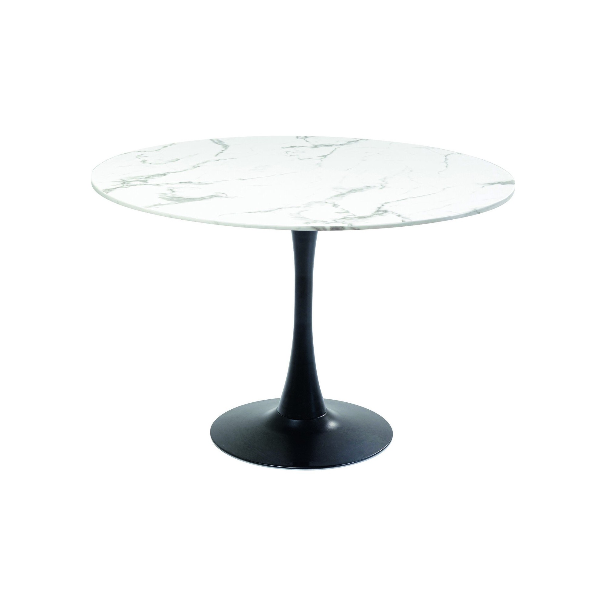 Table Schickeria  marbre blanc-noir Ø110cm
