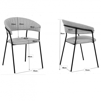 Chair with armrests Belle Green Kare Design