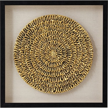 Schilderij Chain Circle goud 60x60cm Kare Design