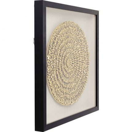 Schilderij Chain Circle goud 60x60cm Kare Design