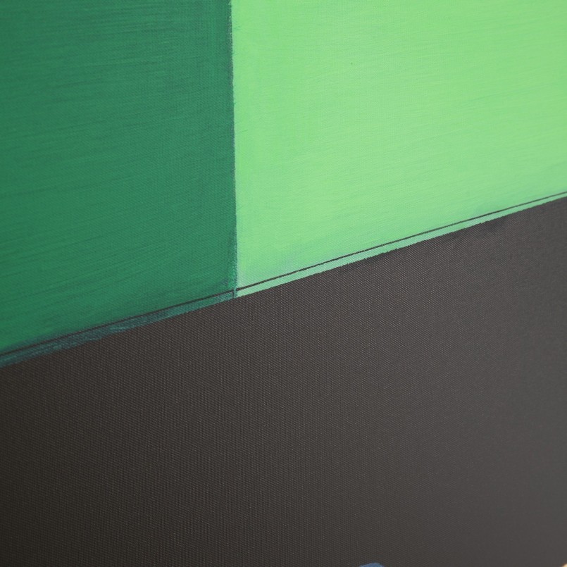 Peinture Frame Abstract Shapes vert 73x143cm Kare Design