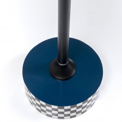 Side Table Domero Checkers Ø40cm blue Kare Design