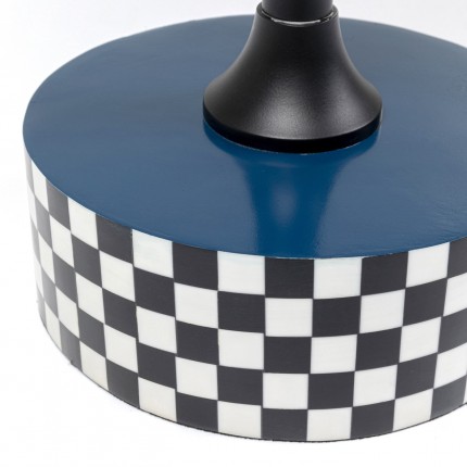 Side Table Domero Checkers Ø40cm blue Kare Design