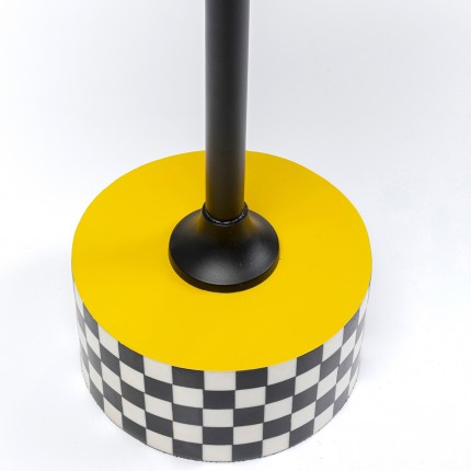 Bijzettafel Domero Checkers geel Ø25cm Kare Design