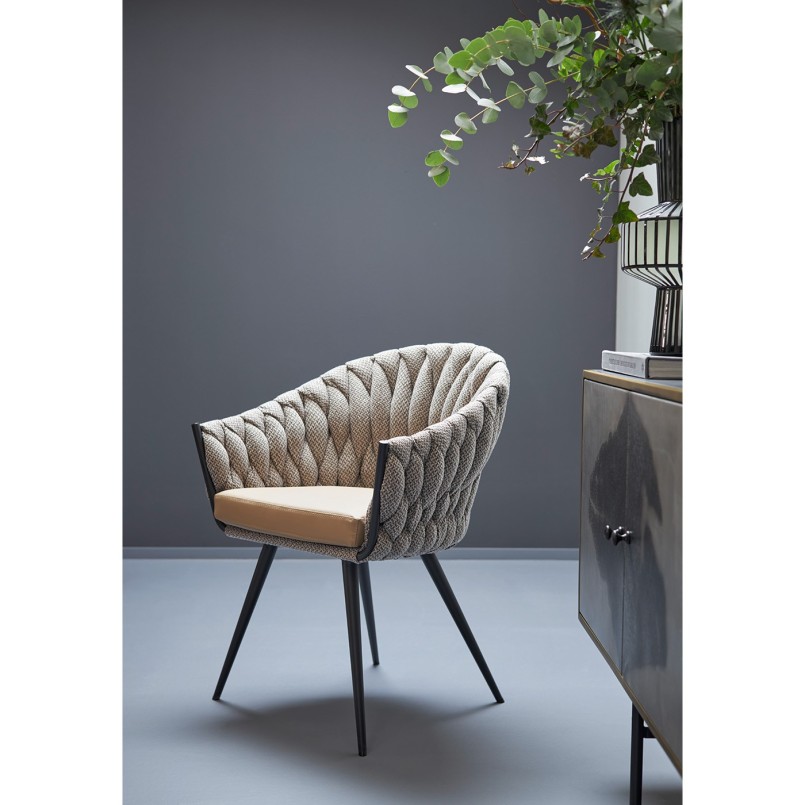 Chaise à./acc.  Knot Tweed