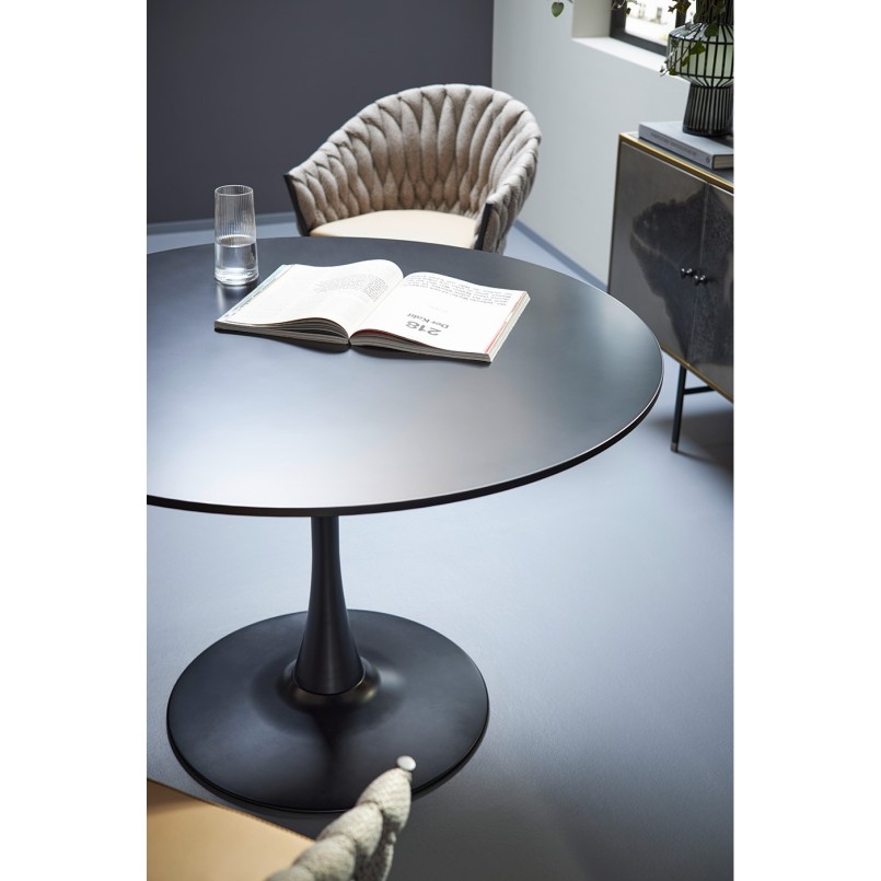 Table Schickeria noir Ø110