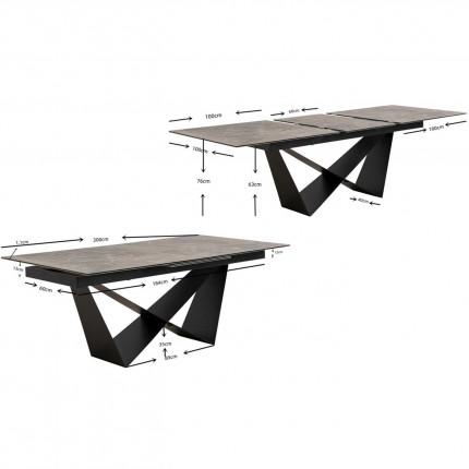 Extension Table Connesso 260x100cm Kare Design