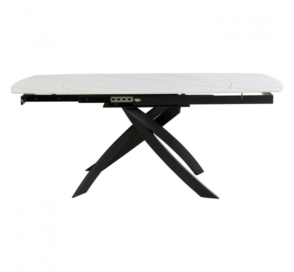 Uitschuifbare eettafel Twist 180x90cm wit Kare Design