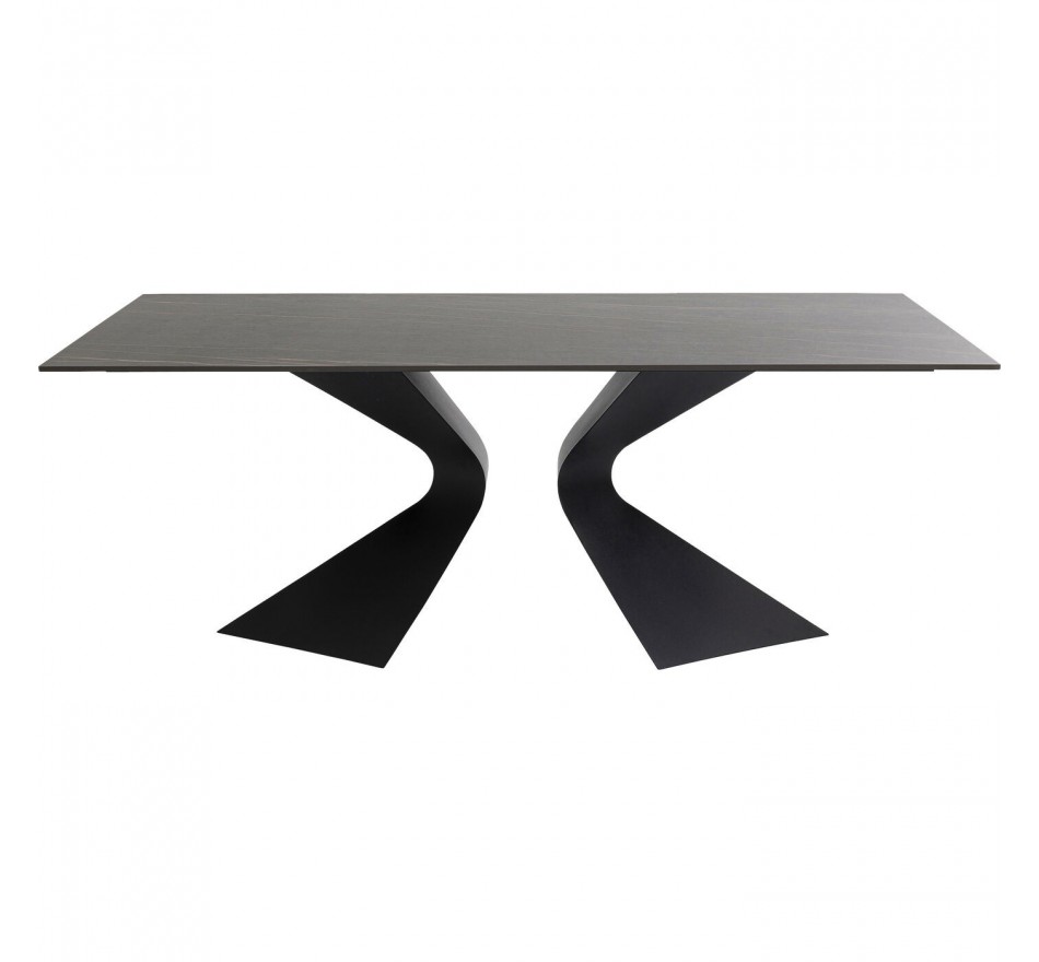 Outdoor table Gloria 180x90cm ceramic black Kare Design