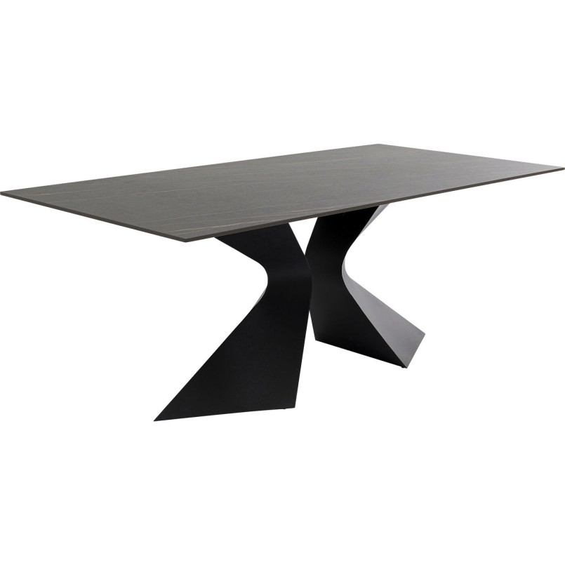 Table Gloria Outdoor Ceramic noir 180x90cm