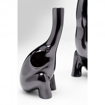 Vase elephant anthracite (2/Set) Kare Design