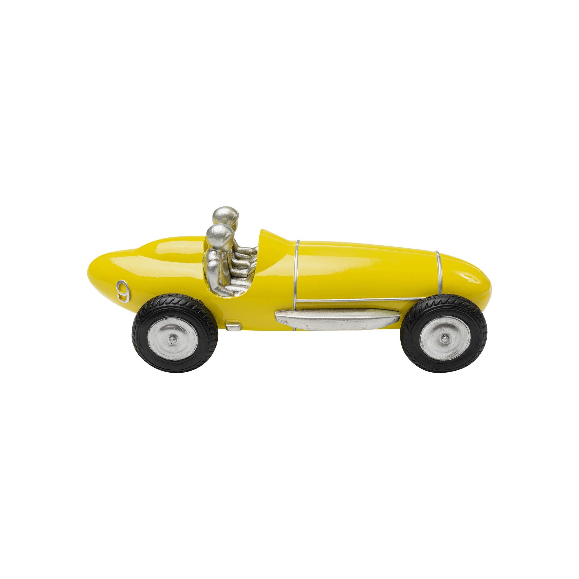 Objet décoratif Racing Car jaune 9cm