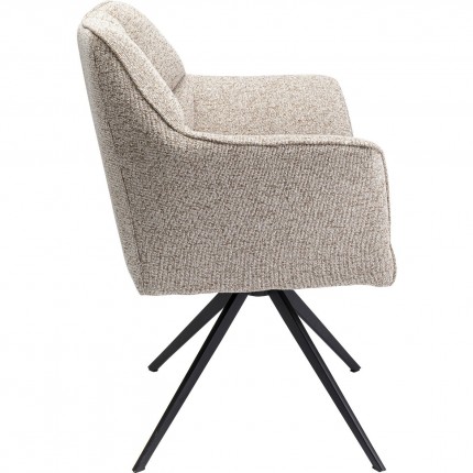 Swivel armchair Thinktank cream Kare Design