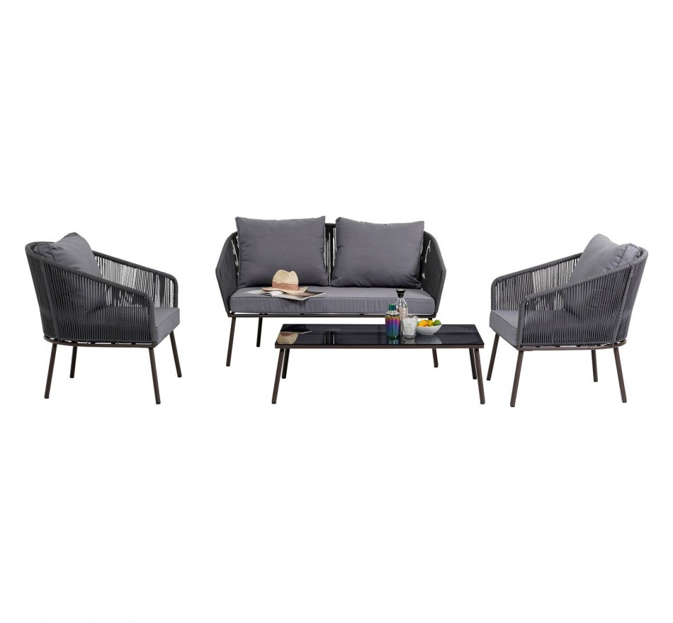 Tuinmeubilair Elba 4-Zits grijs Kare Design