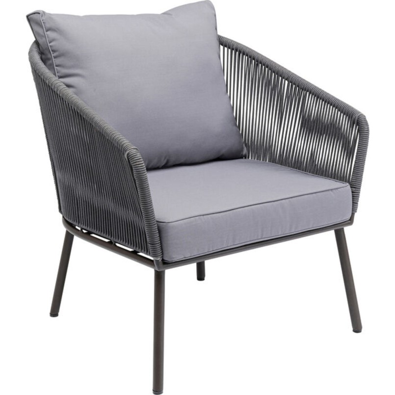 Salon de jardin Elba gris 4 places Kare Design