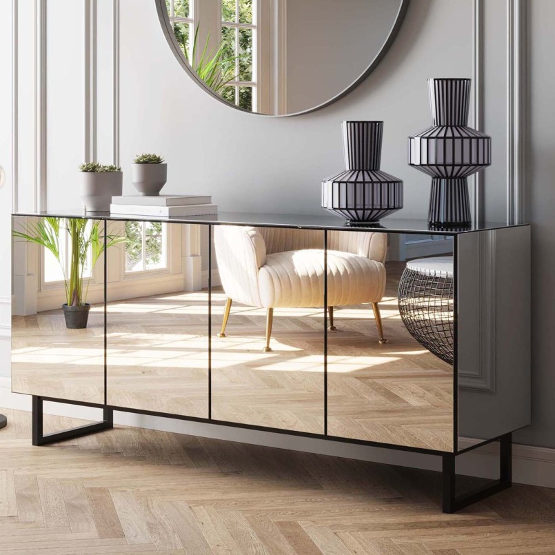 Buffet Soran noir 160x45cm