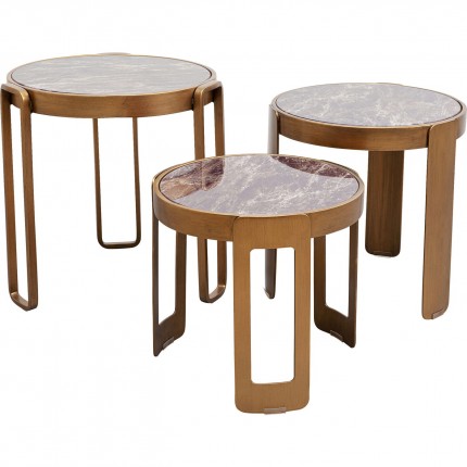Coffee Table Perelli Brass (3/Set) Kare Design