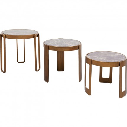 Coffee Table Perelli Brass (3/Set) Kare Design