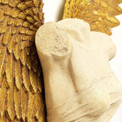 Wall Decoration woman bust gold wings 203x140cm Kare Design
