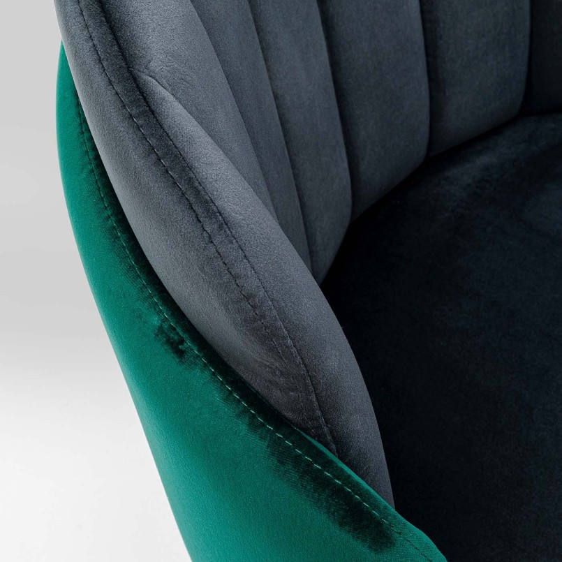 Chaise Hojas velours gris Kare Design