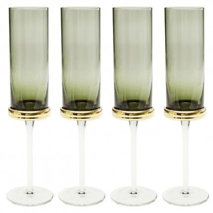 Champagne Glass Innocent Smoke (4/Set) Kare Design