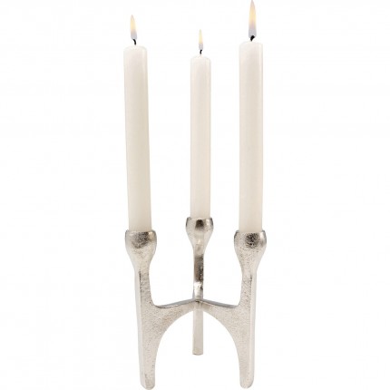 Candle Holder Stacky 15cm silver Kare Design