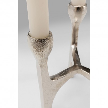 Candle Holder Stacky 15cm silver Kare Design
