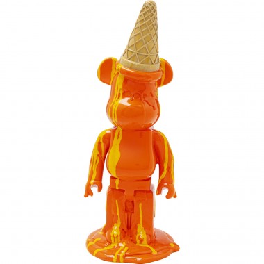 Figurine décorative Gelato Bear orange 40cm