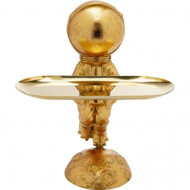Figurine décorative Astronaut Tablett doré 37cm