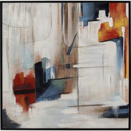 Tableau encadré Visione Obliquo 100x100cm