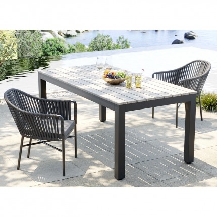 Outdoor Chair with armrests Santanyi grey Kare Design