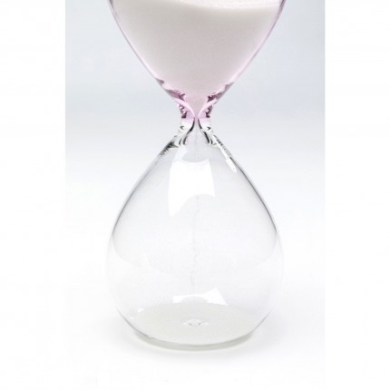 Hourglass Timer clear and white 17cm Kare Design