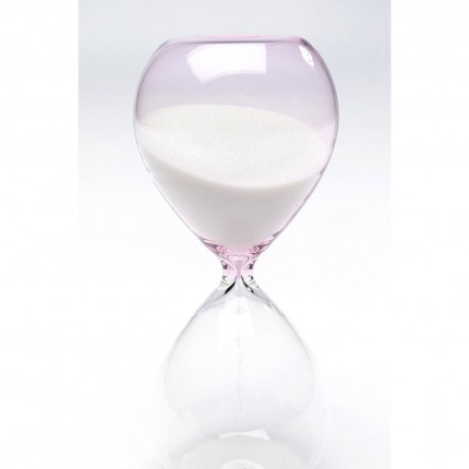 Hourglass Timer clear and white 17cm Kare Design